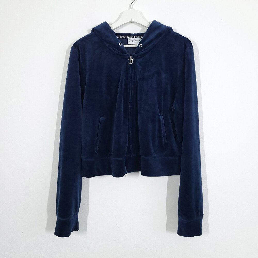 Juicy Couture Velour Track Jacket Zip Hoodie
